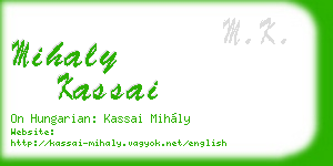 mihaly kassai business card